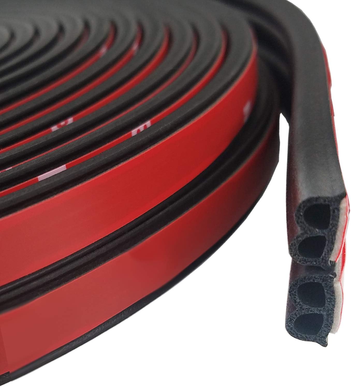 Weather Stripping Door/Window Seal Strip 18 Feet, Self-Adhesive Backing Seals Medium Gap (from 5/32 inch to 9/32 inch), Easy Cut to Size