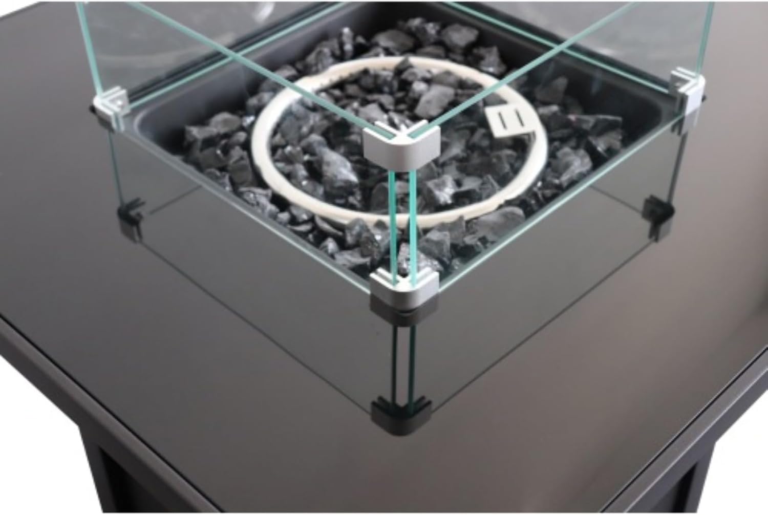 30" X 30" Outdoor Fire Pit, Heat-Resistant Fire Pit Box, Fireplace, Includes Filler, Cover, Hood, Windshield, 40,000 BTU, Suitable for Outdoor Home Garden Backyard, Black