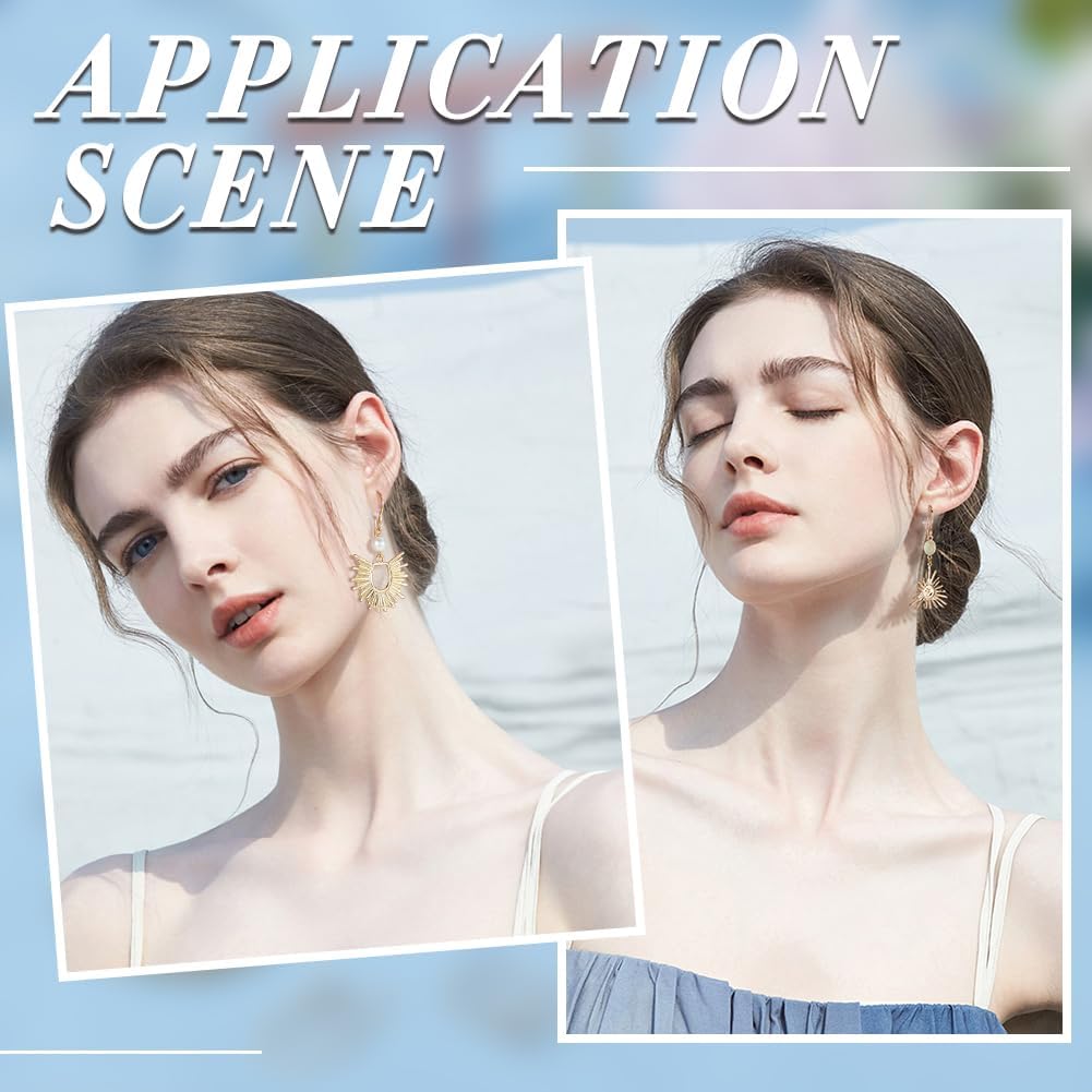 Beebeecraft 1 Box 50Pcs Ear Wires 18K Gold Plated Brass French Earring Hooks with 50Pcs Open Jump Rings and 50Pcs Ear Nuts for Earrings Jewelry Making, Thick Pin 1mm - Image 5