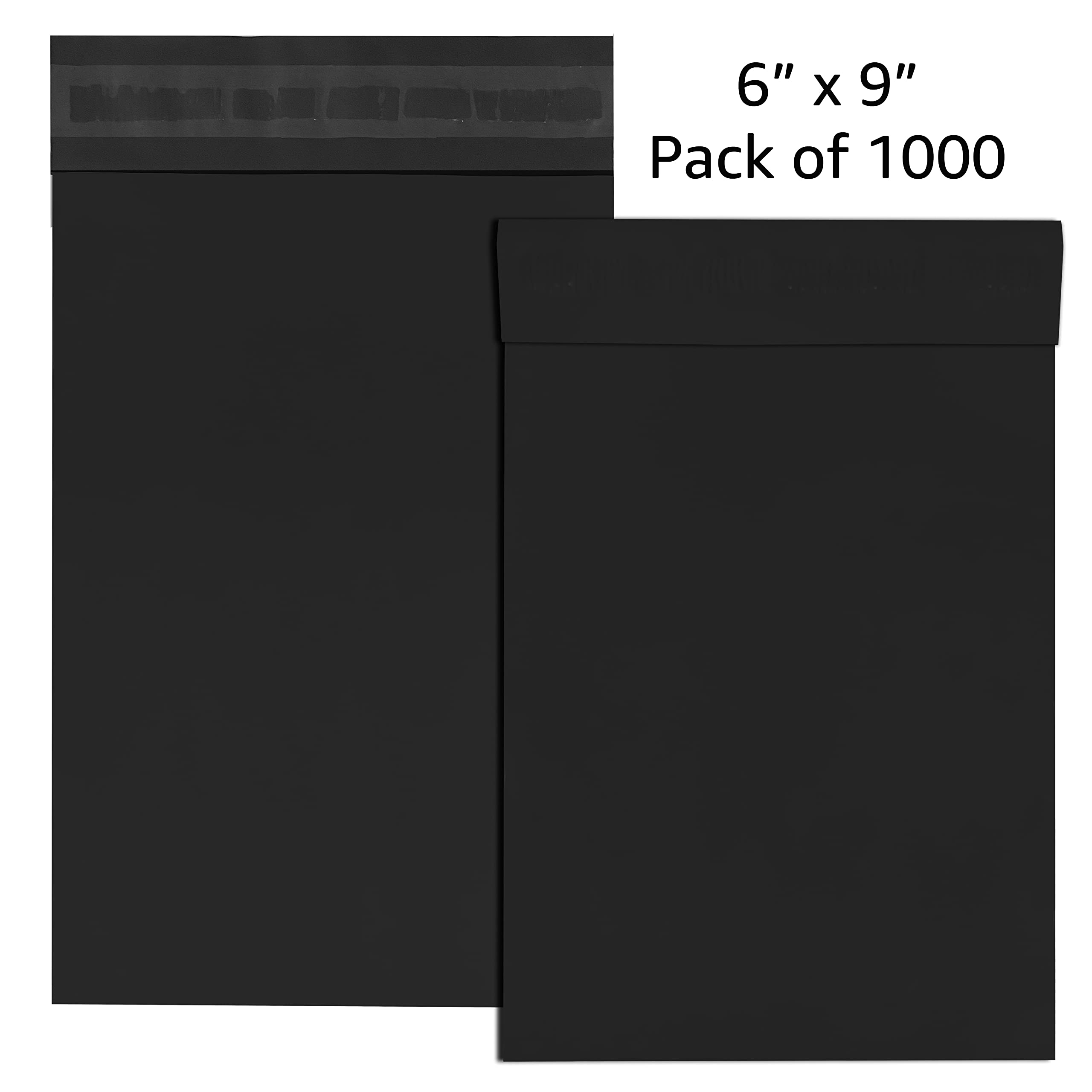 Sobres de polietileno de colores, paquete de: (negro, 6 x 9 pulgadas, paquete de 1000). Sé creativo con tu embalaje con sobres de colores