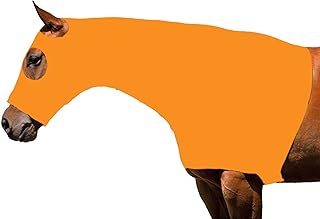 Sleazy Sleepwear for Horses Med Solid Zipper Stretch Hood - Neon Orange