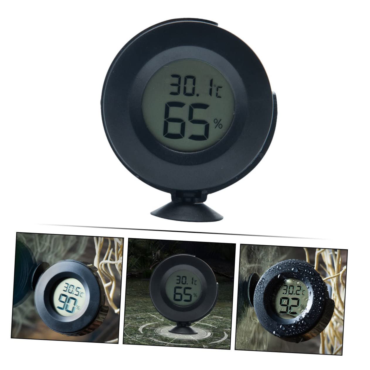 SUPVOX 3pezzi Termometro Igrometro per Rettili Display LCD Misuratore e umidità per Terrari Installazione Facile per Tartarughe Lucertole e Camaleonti