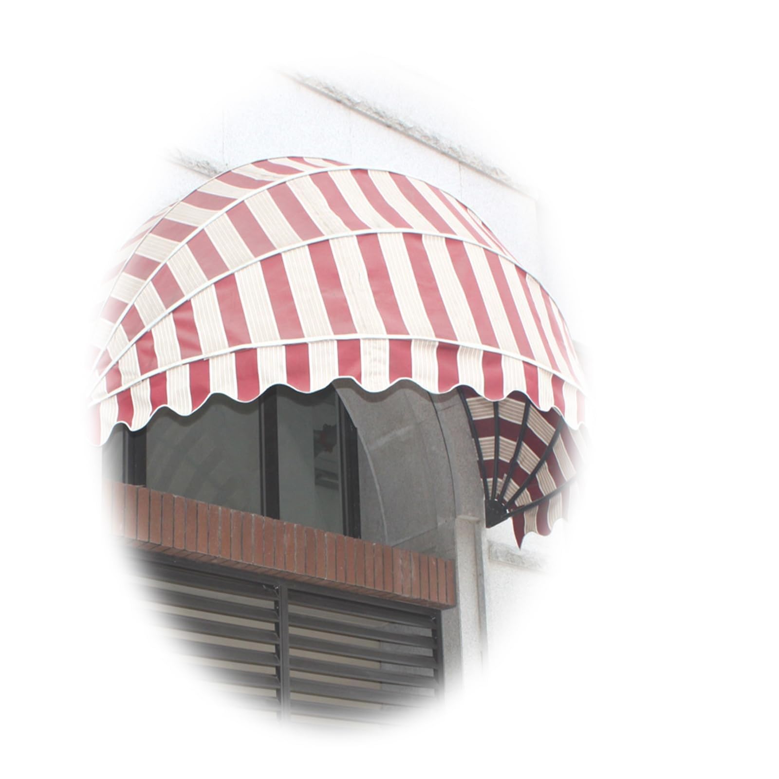 Store banne rétractable en dôme pliable avec structure aluminium pour terrasse