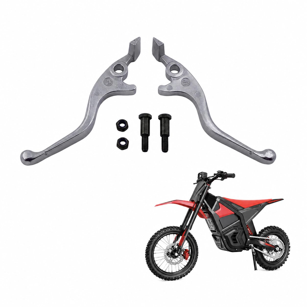 Left and Right Hand Brake Levers, Dirt Bike Brake Lever Replacement Set, Durable Handlebar Handbrake Levers for E-Bike Repair, Compatible with Tutti Tutto Soleil 01/Yozma in 10 Electric Dirt Bike