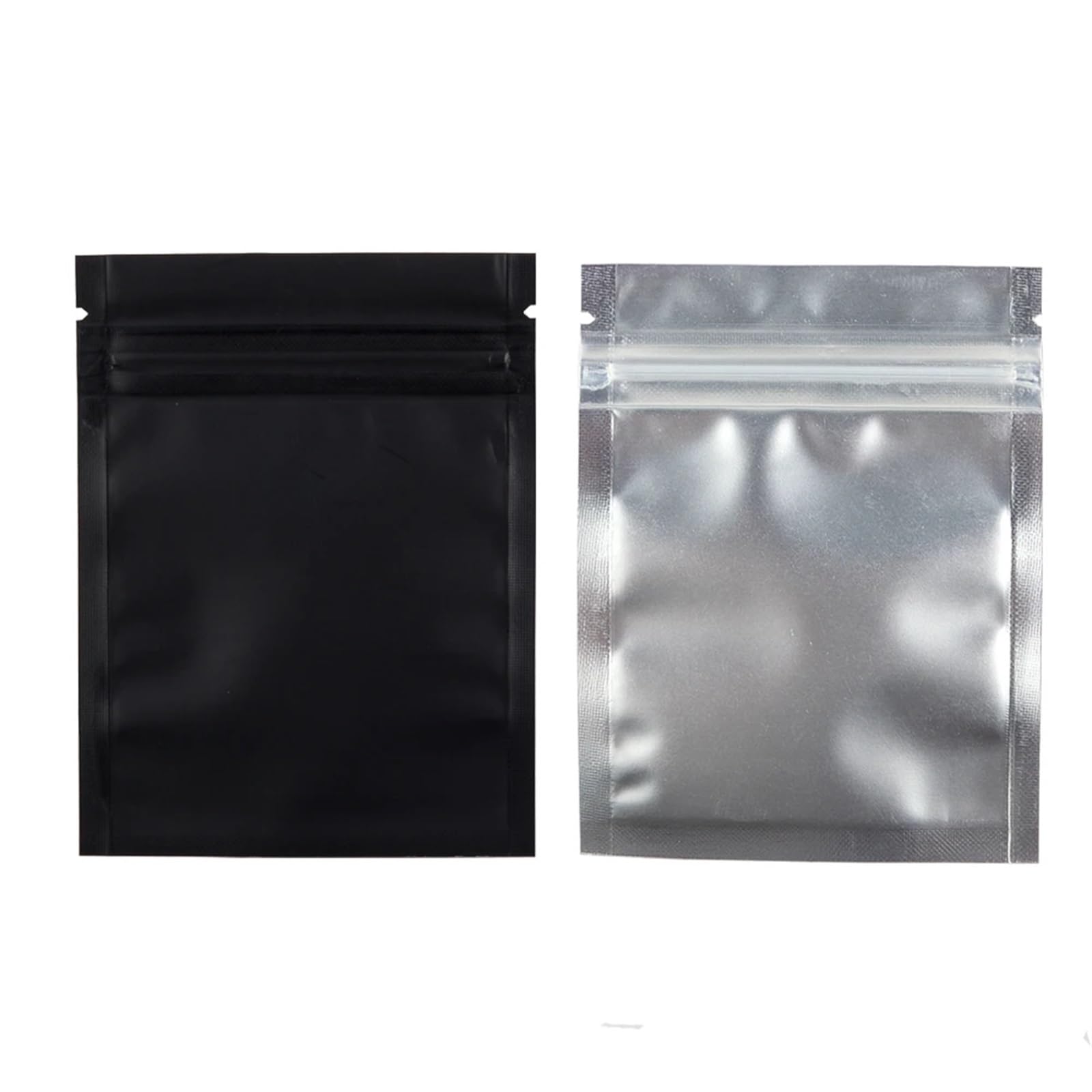 bolsas con cierre hermético, Bolsas de aluminio con cierre hermético, paquete 100 unidades, multicolor, varios tamaños(Black,8.5x13cm (3.25x5in))