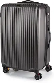 Mala Grande 35KG Expansível Style Giratória Ultra Leve ABS 80CM (Grafite)