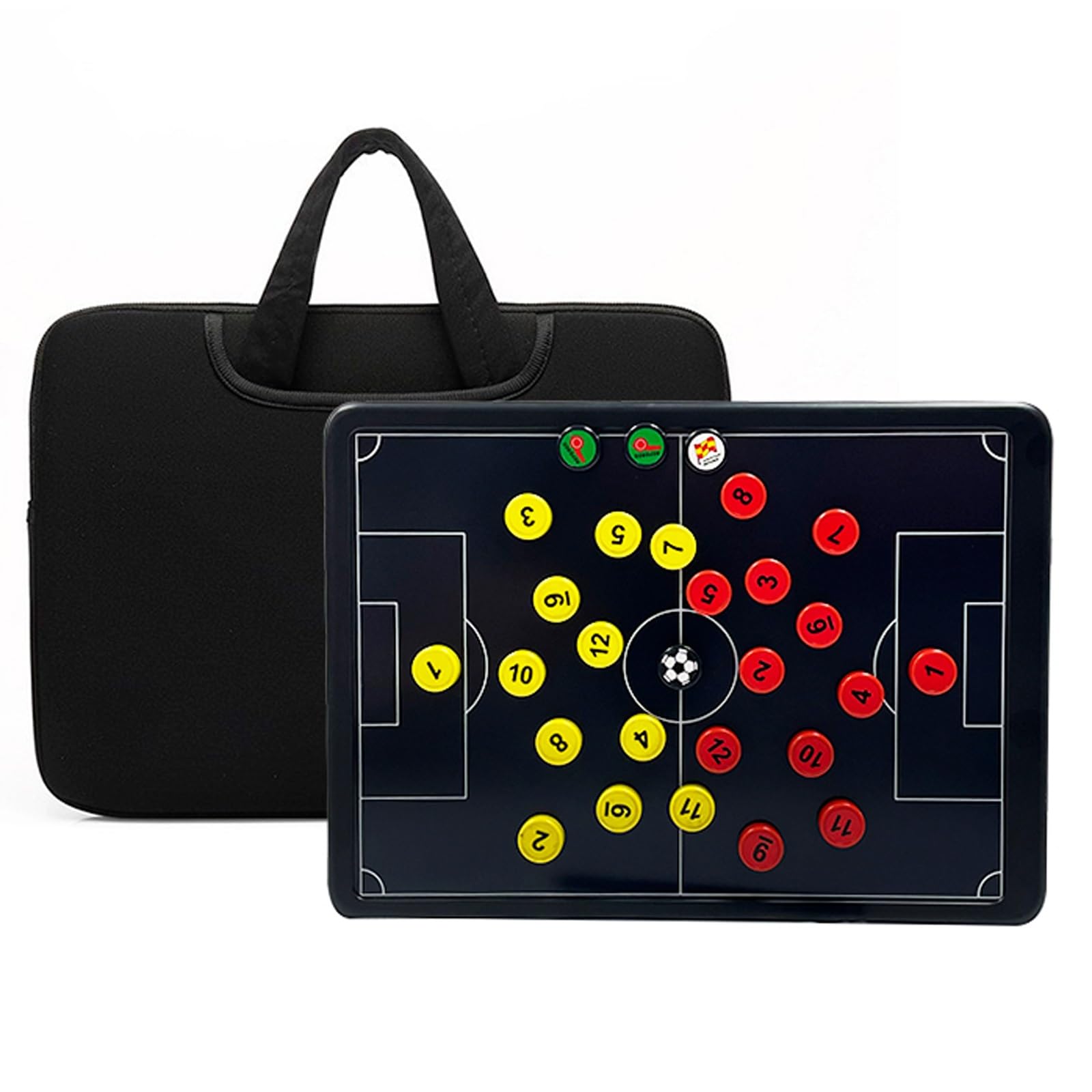 Taktikboard Basketball, Basketball Coaches Board-Klemmbretter, Doppelseitig, mit Stift und Tasche, Leicht zu Transportieren, für Wettkampf und Training