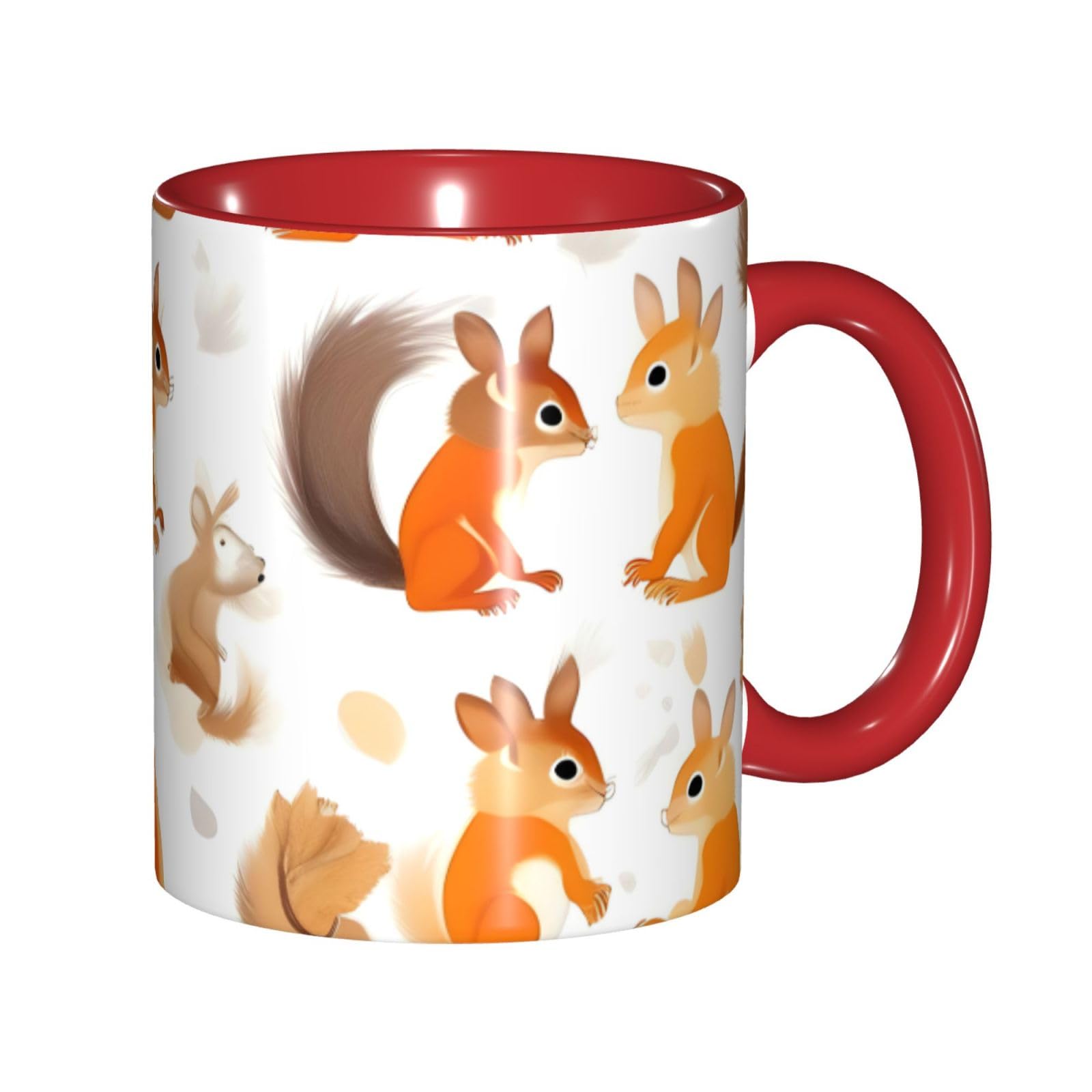 Tasses à café en céramique écureuils, l'élégance de la vaisselle raffinée