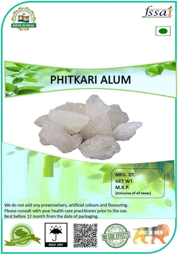 VK Phitkari Alum Stone for Skin/Shave/Face (Fitkari)- 200gm