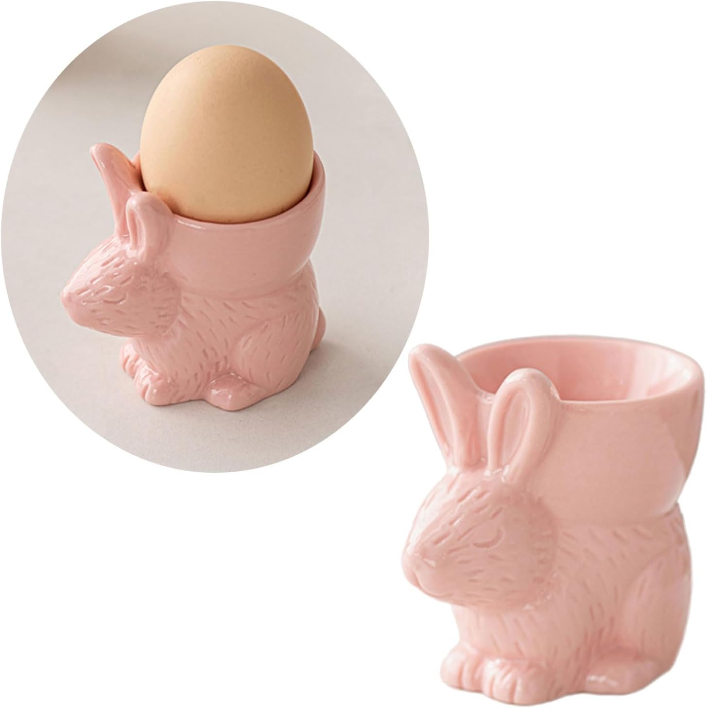 Easters Rabbits Shaped Eggs Cup Porcelain Ceramic Eggs Holder for Kids and Festives Table Decoration Party Supplies