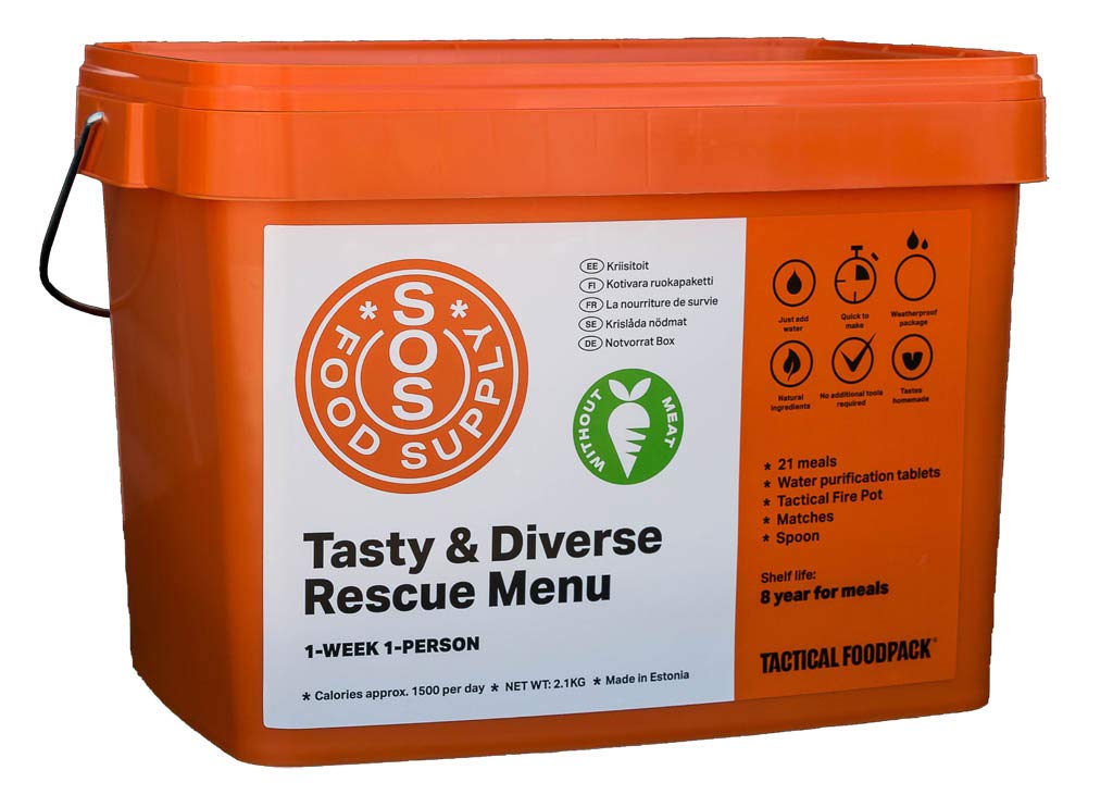 Tactical SOS Supply Weekpack vegetarisch, 2,1 kg (SOS Supply Foodpack)