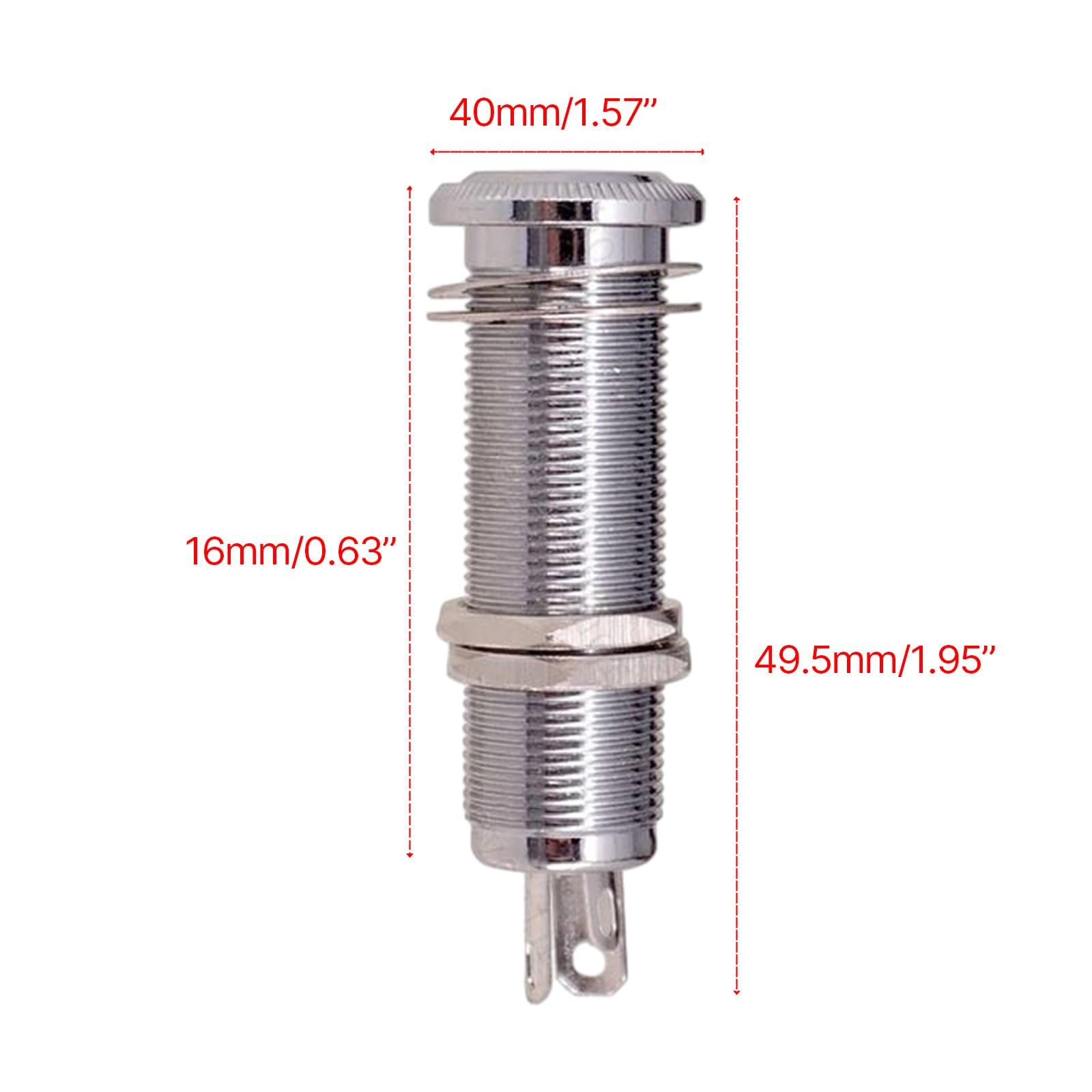 Jack Stereo 6,35 Mm Per Chitarra E Basso - 2 Pezzi Con 4 Pin In Rame Nero