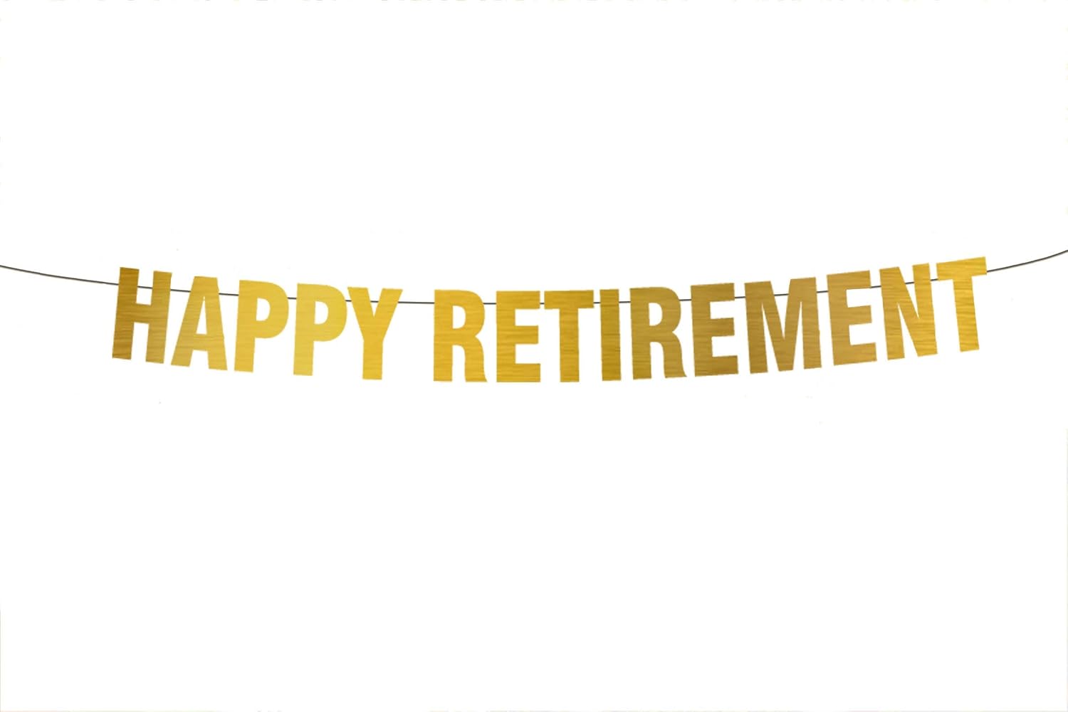 Happy Retirement Banner Gold Banner Retirement