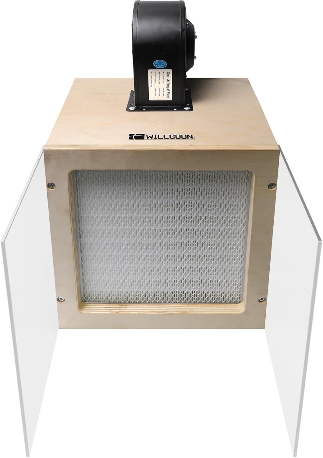 12"x12" HEPA Horizontal Laminar Flow Hood Suitable for Clean Air Workspaces - Filtration Level of up to 99.995%