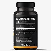 Vista 6 de Natgrown Suplemento de berberina - Berberina HCl 1200 mg por porción - Vegano, sin gluten, sin OMG - 60 cápsulas