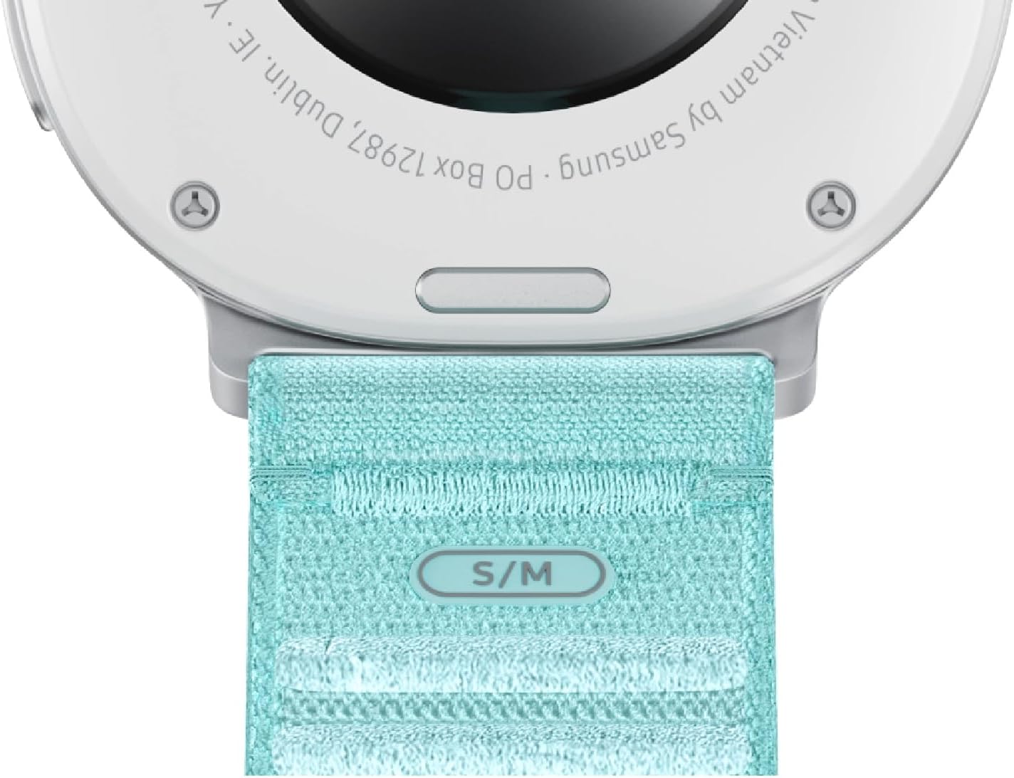 Samsung Galaxy Watch 8 Series Fabric Band, Nylon, Dynamic Lug System, Comfort Fit, Contoured Fit, Lightweight, Compatible with Galaxy Watch 8 and Watch 8 Classic, S/M White