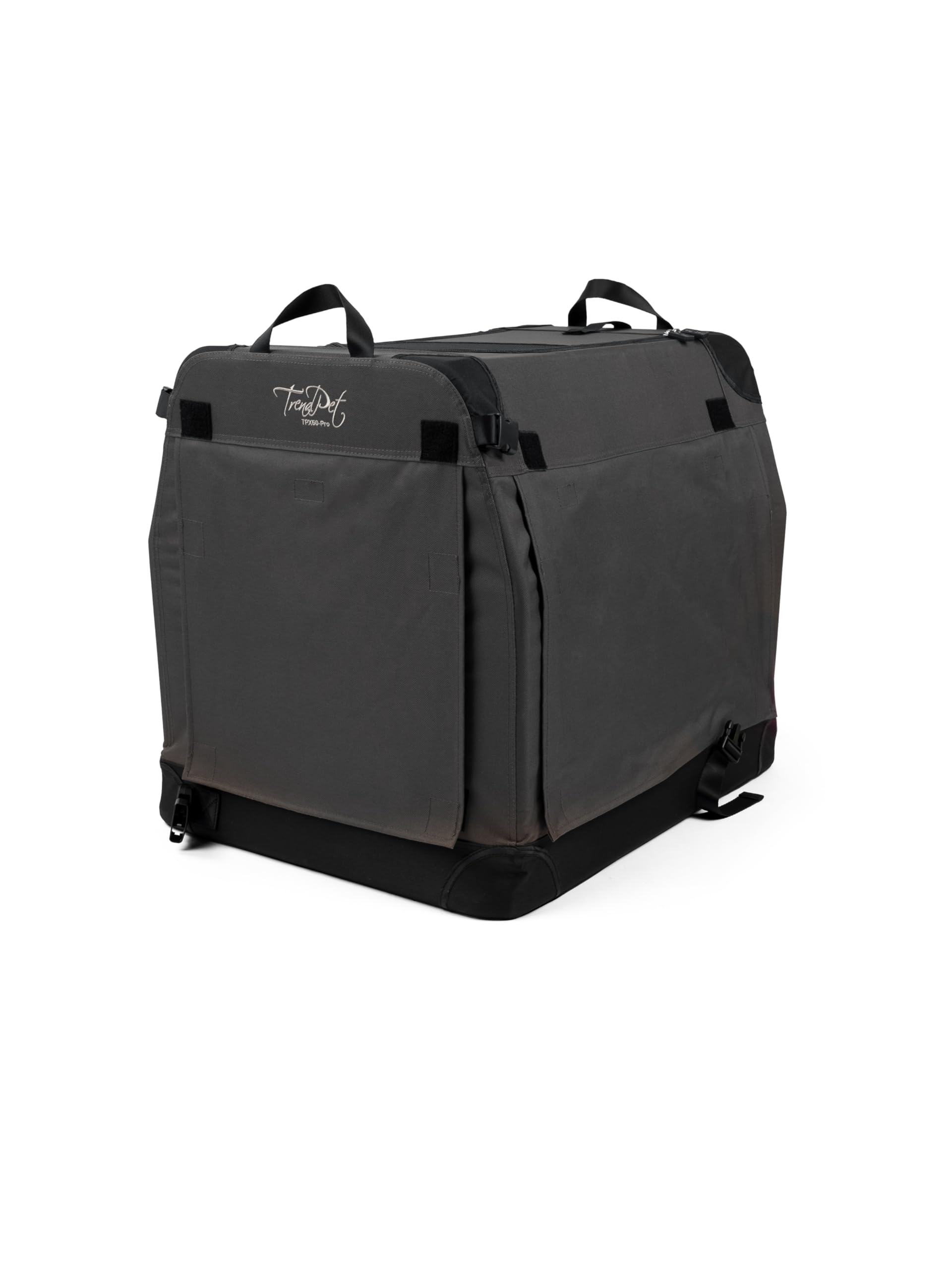 TrendPet TPX-Pro - Leichte, Faltbare Hundebox mit Aluminium Rahmen (grau, L 90 x B 65 x H 70 cm)