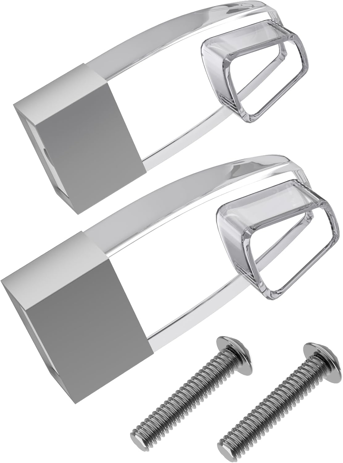 Clear Acrylic Shower Door Towel Bar Brackets Fit for Alumax & Basco Framed Sliding Glass Shower Door Towel Rod, Replacement for Basco & alumax Shower Door Parts Five-Years Free Replacement (Sliver)