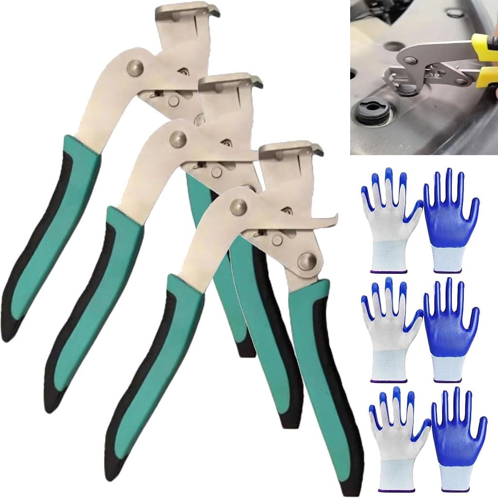 Multifunktionales Auto-Clip-Zangen-Set, 3-teiliges Auto-Demontagewerkzeug für einfaches Entfernen von Schnallen und Nieten, effiziente Schnappzange für Mechaniker und Heimwerker