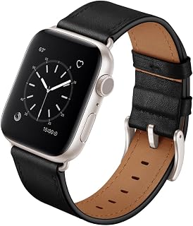 OUHENG Leather Bands Compatible with Apple Watch Band 42mm 41mm 40mm 38mm