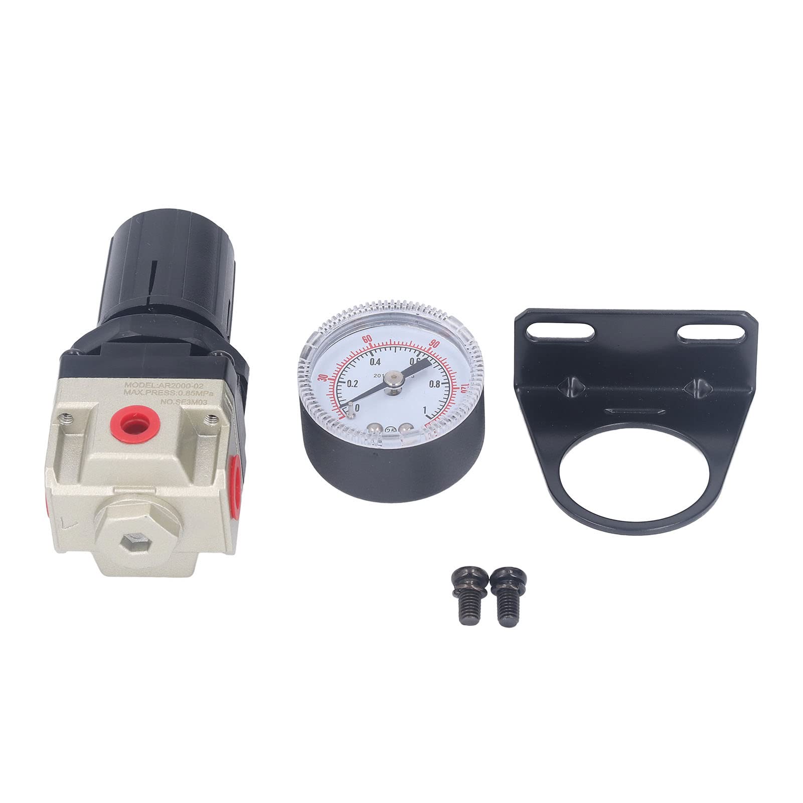 Luftregler Druckregelventil G1/4 - 0-150 PSI Mit Manometer Für Kompressor & Druckluftwerkzeuge