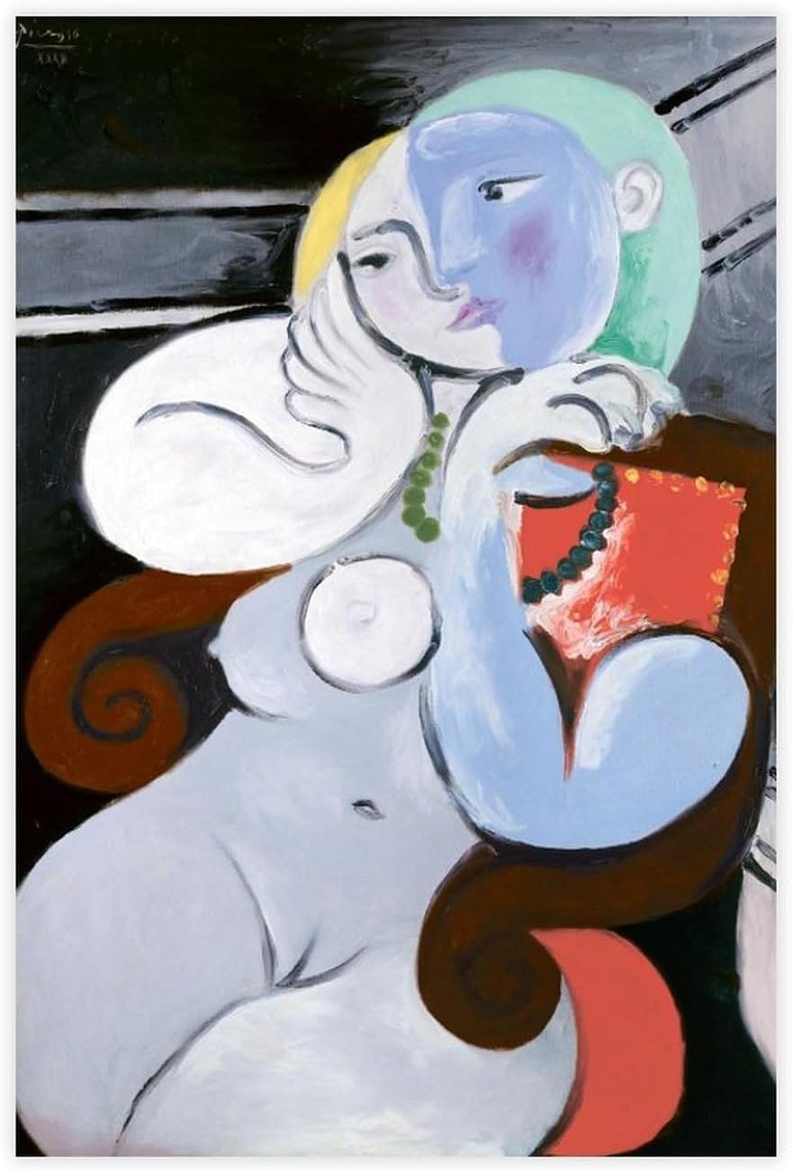 Waeta Rnvzx Pablo Picasso Poster woman sitting in red armchair Canvas Painting Abstract Wall Art Pablo Picasso Prints For Home Decor Picture 40x60cm No Frame