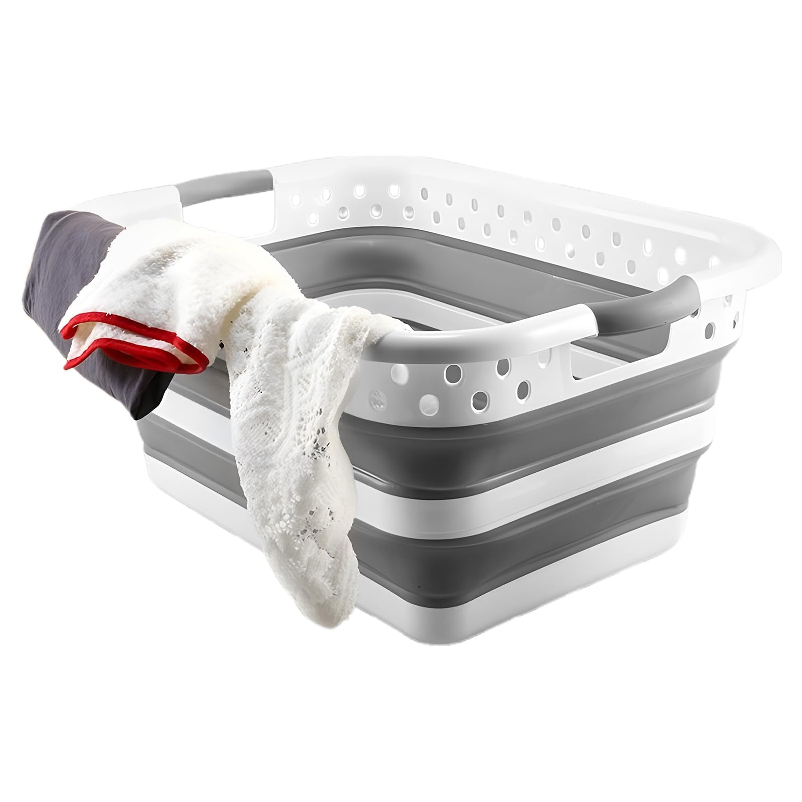 Basket Storage Box Kitchen Dirty Laundry,Clothes Bin Foldable Container for Bedroom Bathroom