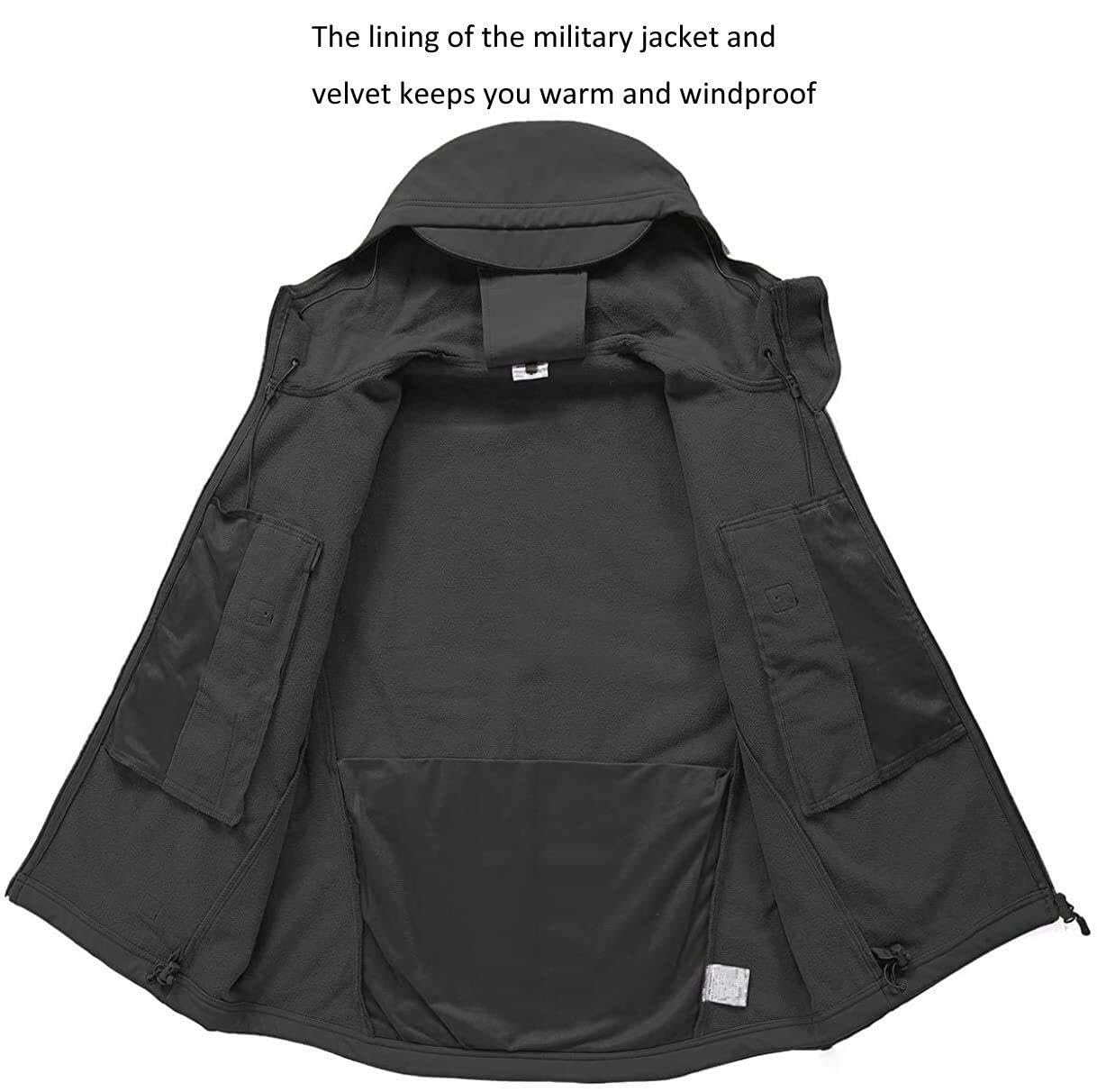 Męska Taktyczna Kurtka Softshell Z Polarową Podszewką, Wodoodporna, Wiatroszczelna Konstrukcja Do Polowań I Pieszych Wędrówek Na Świeżym Powietrzu