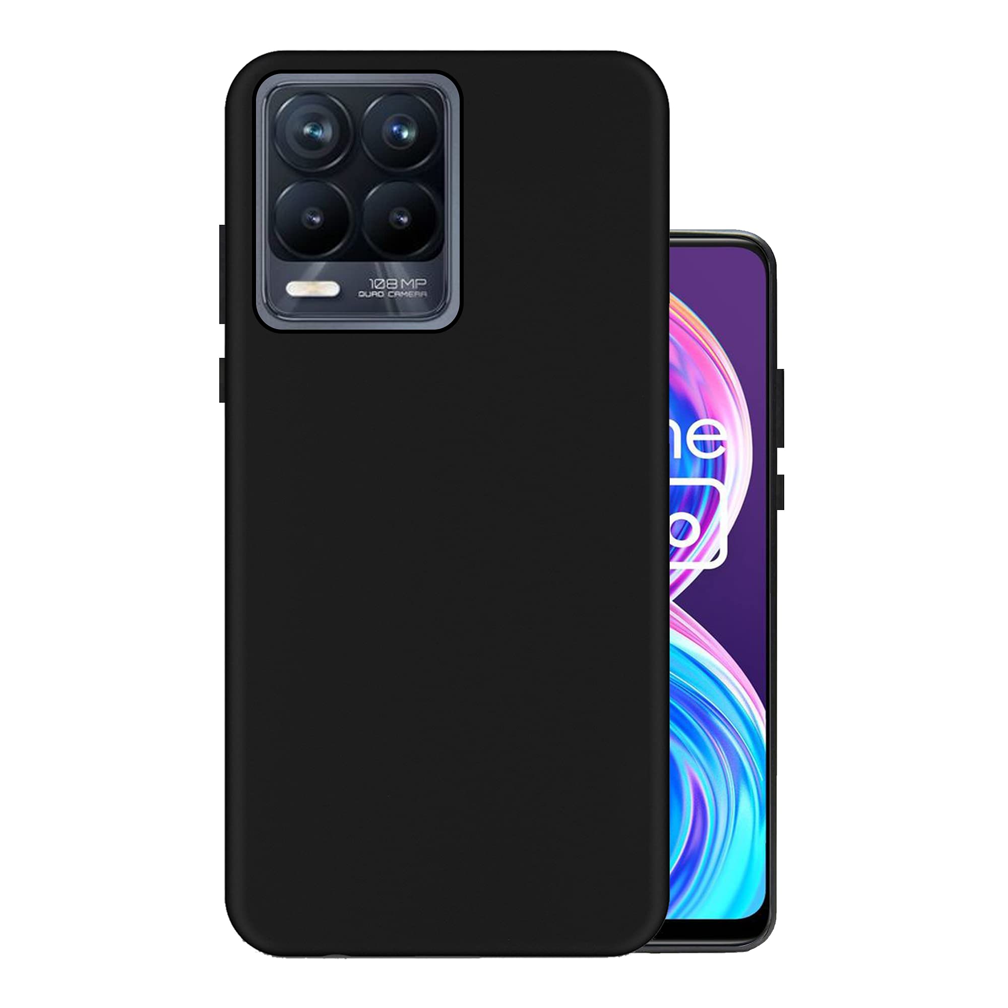 HELLO ZONE Rubber Exclusive Matte Finish Soft Back Case Cover for Realme 8/8 Pro - Black (B091YBLYBS) Amazon Price History, Amazon Price Tracker