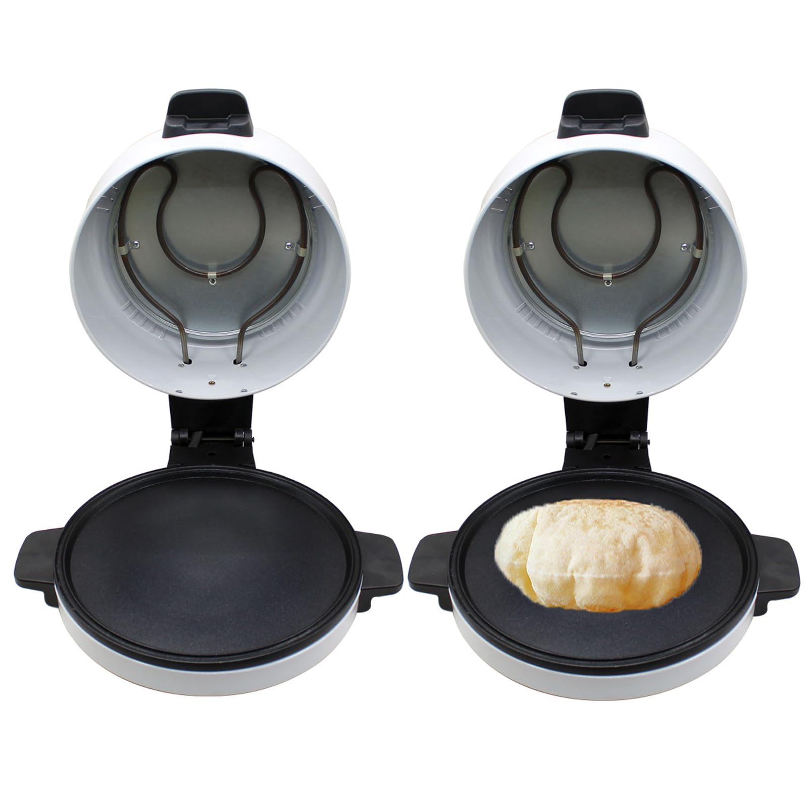 Pizzera de 12 pulgadas, tostadora portátil con control automático de temperatura, mango resistente al calor, tablero recubierto antiadherente, fácil de limpiar, horneado rápido a alta temperatura para