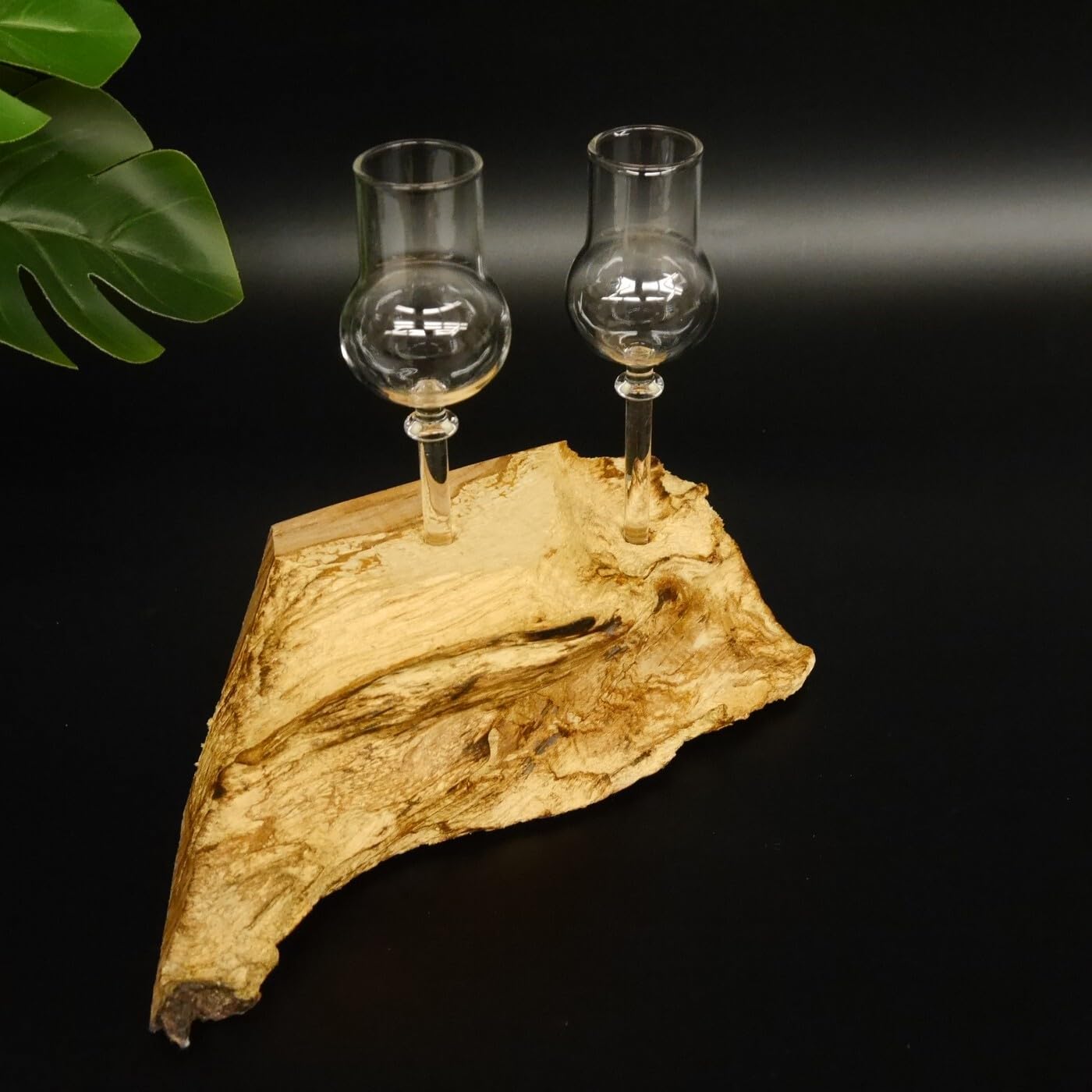 GTK Geweihe & Trophäen Krumholz 27.60.1.77 Lot de 2 verres à shot avec pied sur racine
