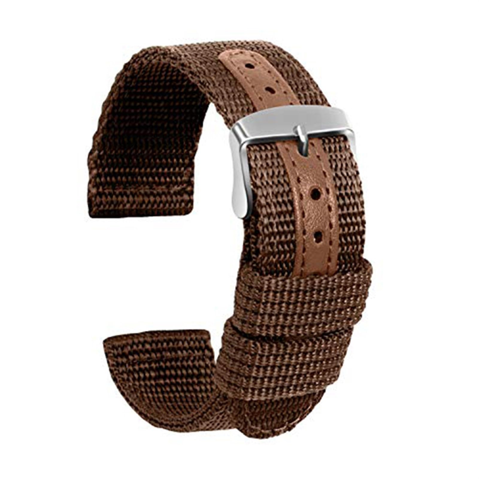 HABITZ 18mm 20mm 22mm 24mm nailon elástico + correa de reloj de cuero pulsera de tela de repuesto accesorios de pulsera correa de reloj deportivo