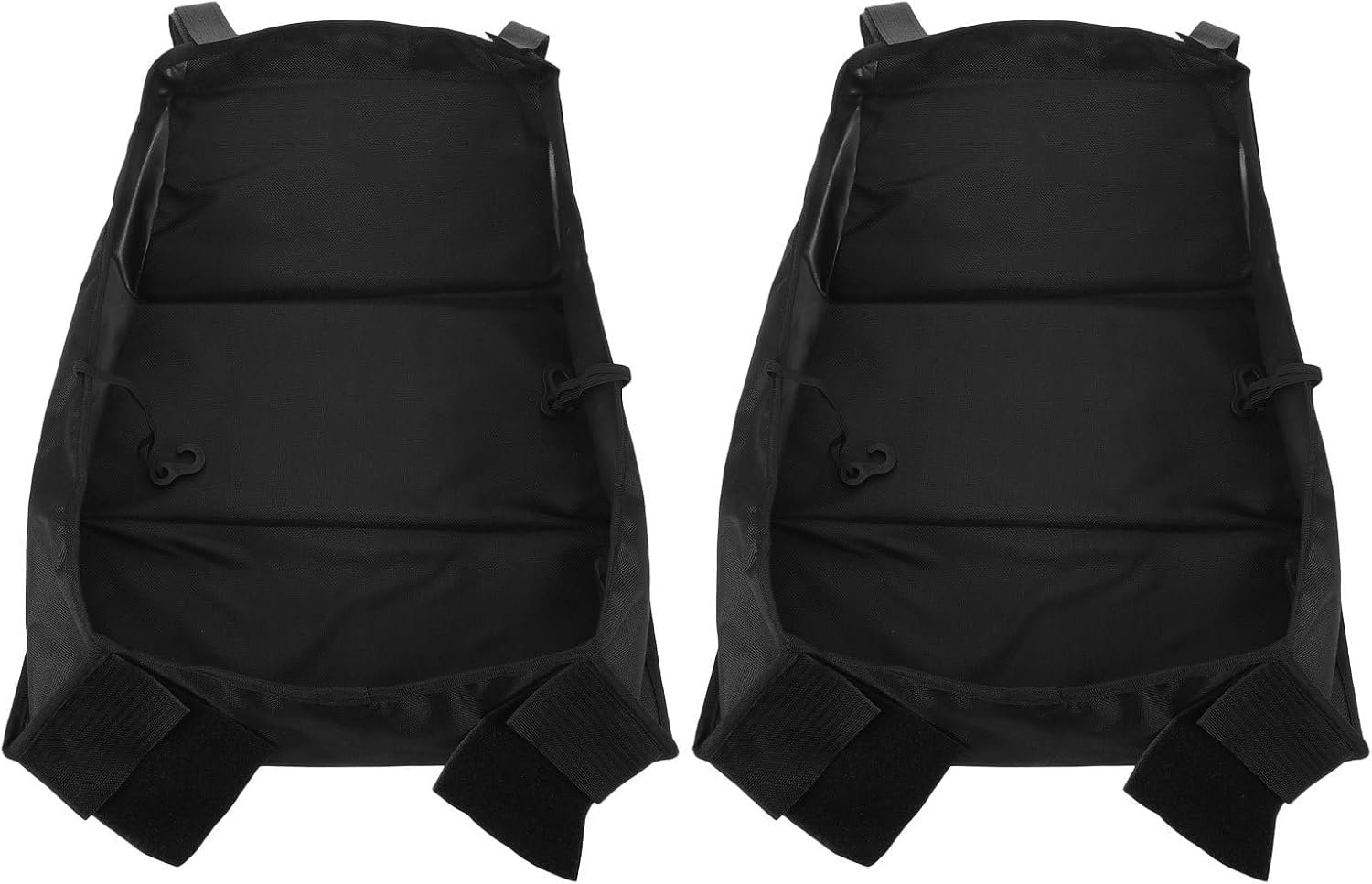 ERINGOGO 2pcs Stroller Under Organizer Bag - Black Oxford Bottom Stroller Organizer Basket - Pushciar Attachment for Baby Essentials Travel