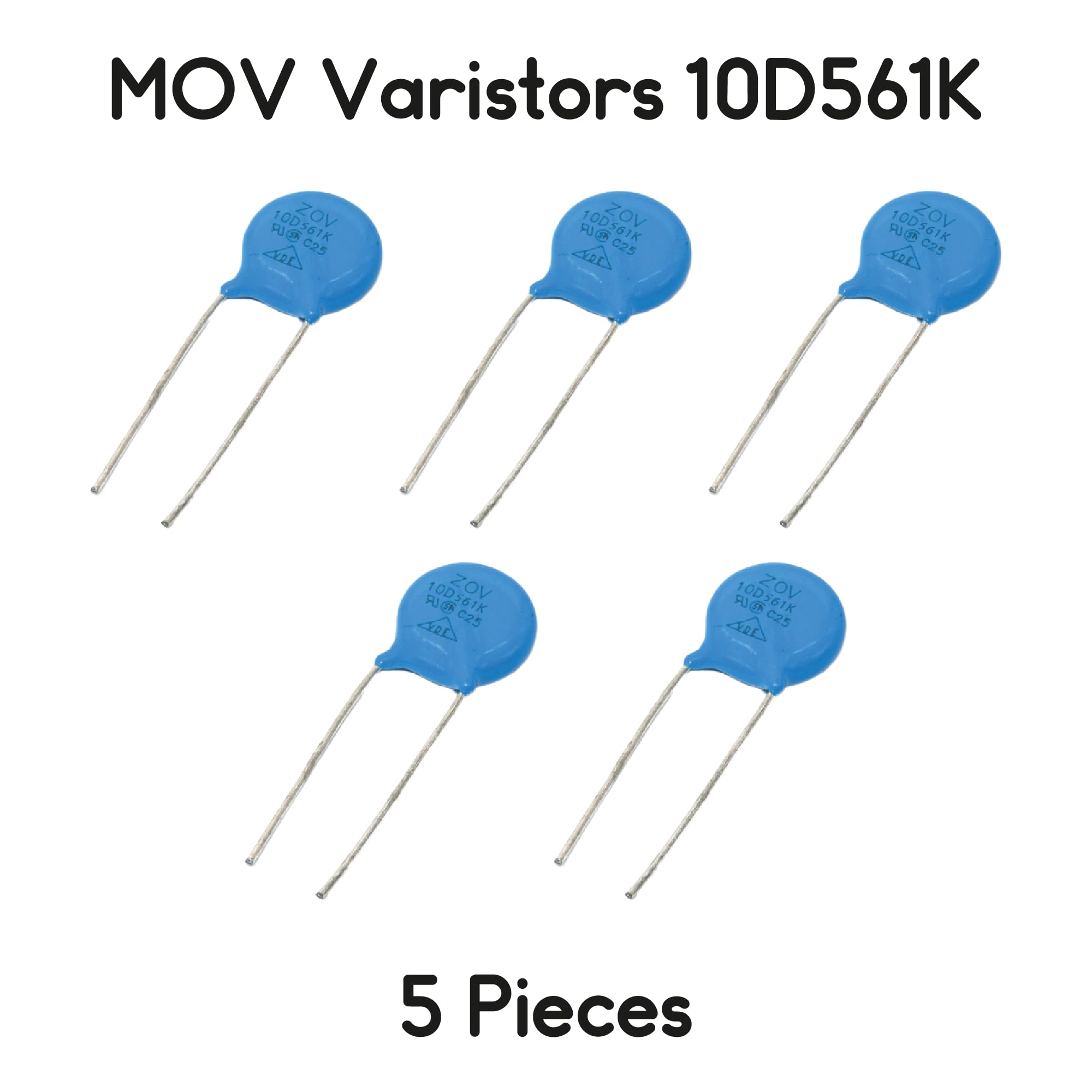 Varistori MOV 10D561K 560V 2.5KA - 5 pezzi