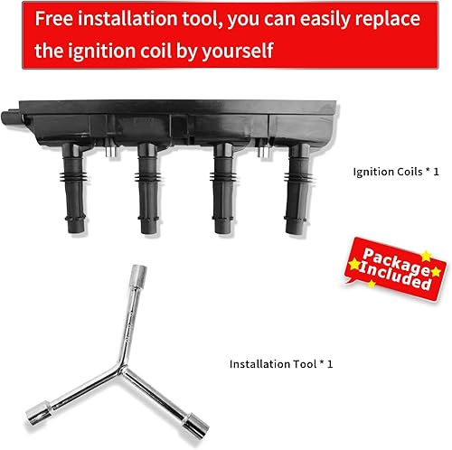 Vista 5 de Paquete de bobinas de encendido C1810 UF669 compatible con Chevrolet Buick Cadillac Cruze Sonic Trax Volt Encore - L4 1.4L