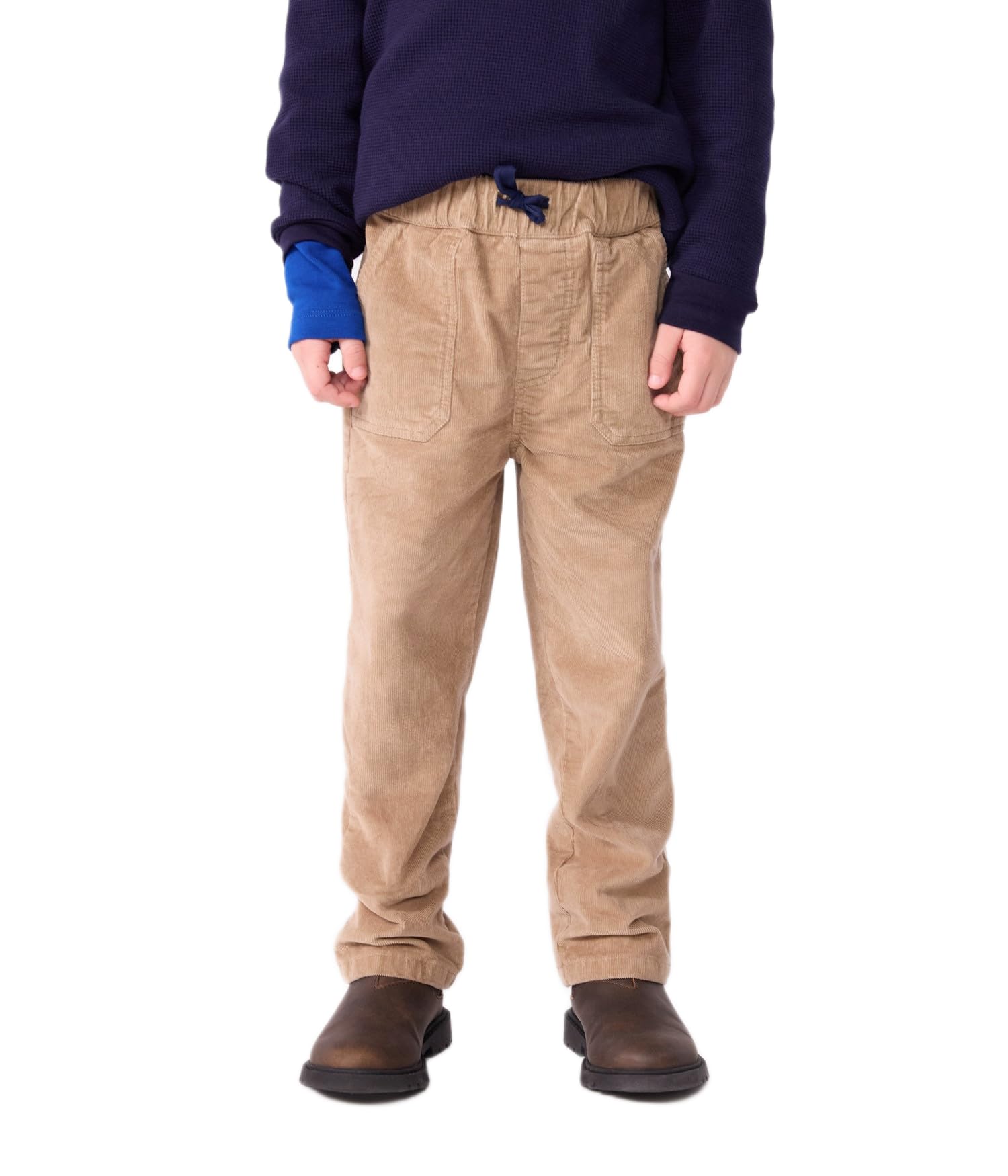 Pantaloni dritti in velluto tinta unita bambino - 4