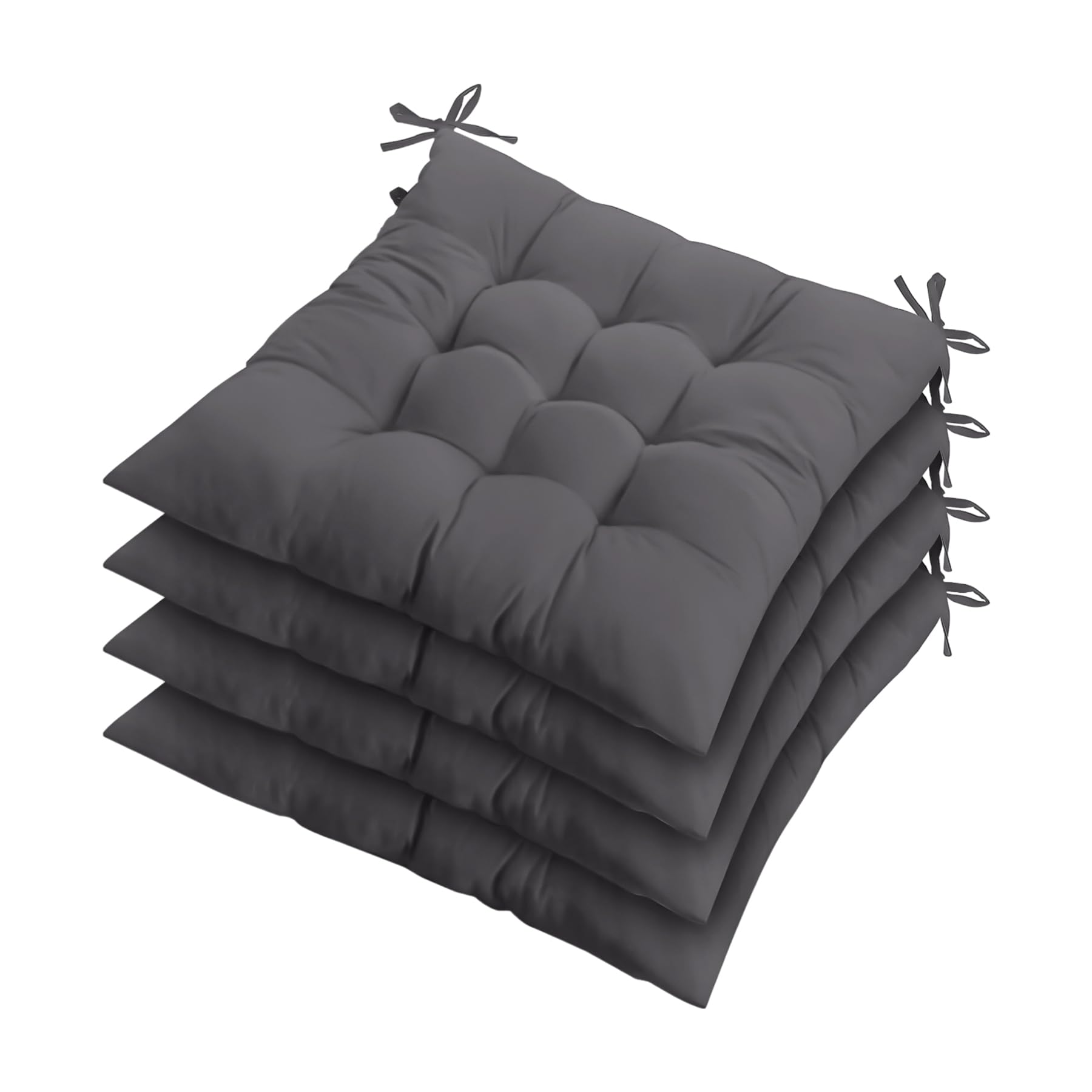 ZZZMRH Chair Cushions Pack of 2 Seat Pads for Dining Chairs, Garden Chair Cushions Tie On_9 Stitch_D-grey Indoor/Outdoor Seat Cushions Comfortable Chair Pads for Kitchen Seat Pads 9 stitch cushions