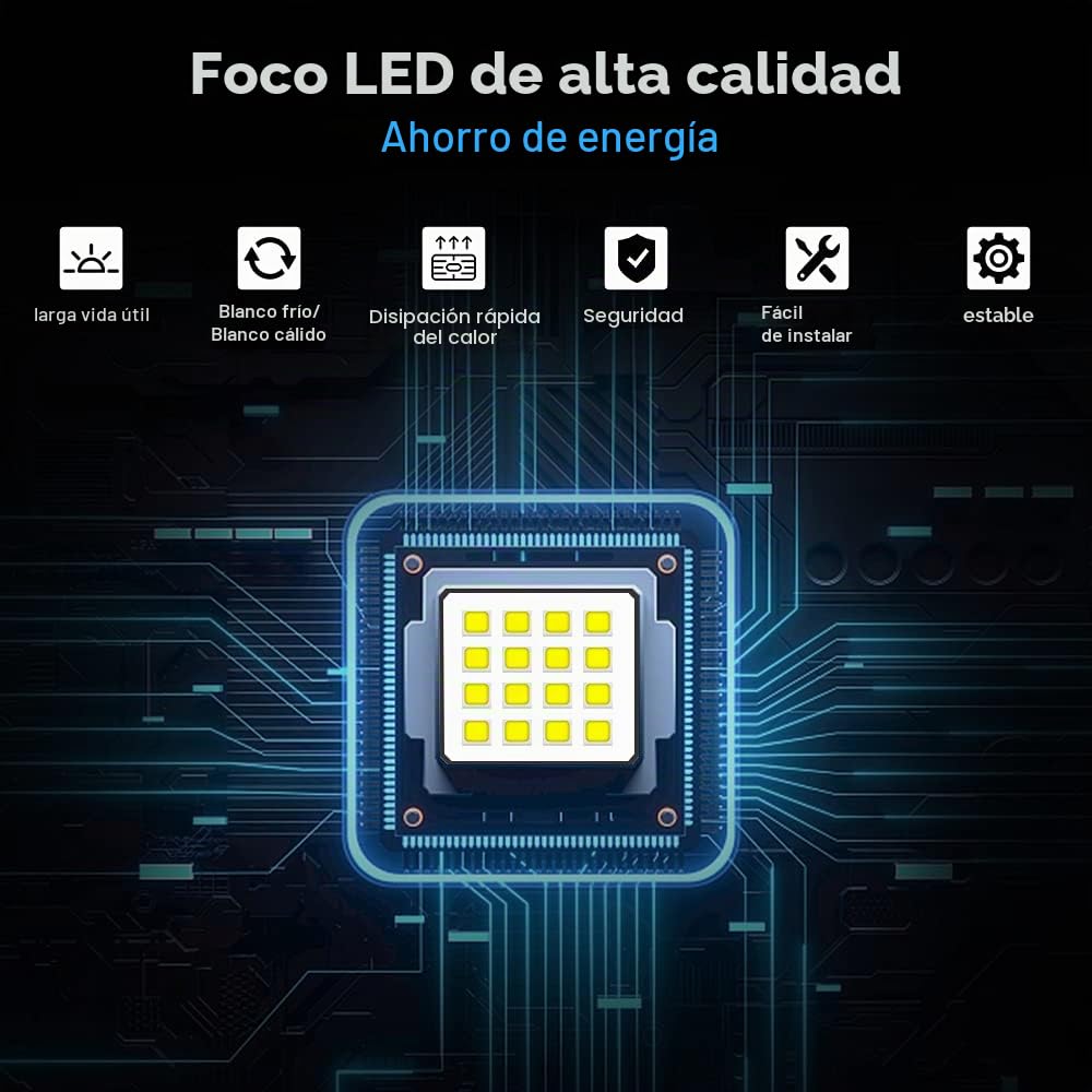 Lospitch Foco para Exteriores, 10 Piezas 10W Blanco Cálido 3000K Spotlight LED 900LM Súper Brillante, Impermeable IP66 Floodlight para Jardín, Pasillo, Garaje (Sin Enchufe)