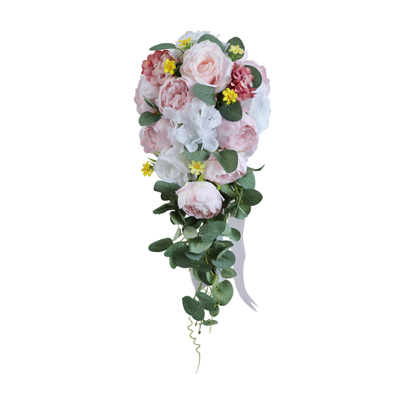 JSGHGDF Bridal Bouquet Artificial Flowers Cascading Bouquet Proposal Party Wedding Waterfall Cascading