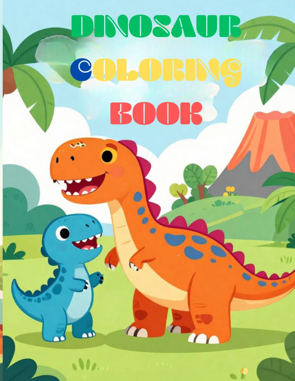 Dinosaur Coloring Book: A Fun Coloring Adventure with T-Rex, Triceratops, and More!