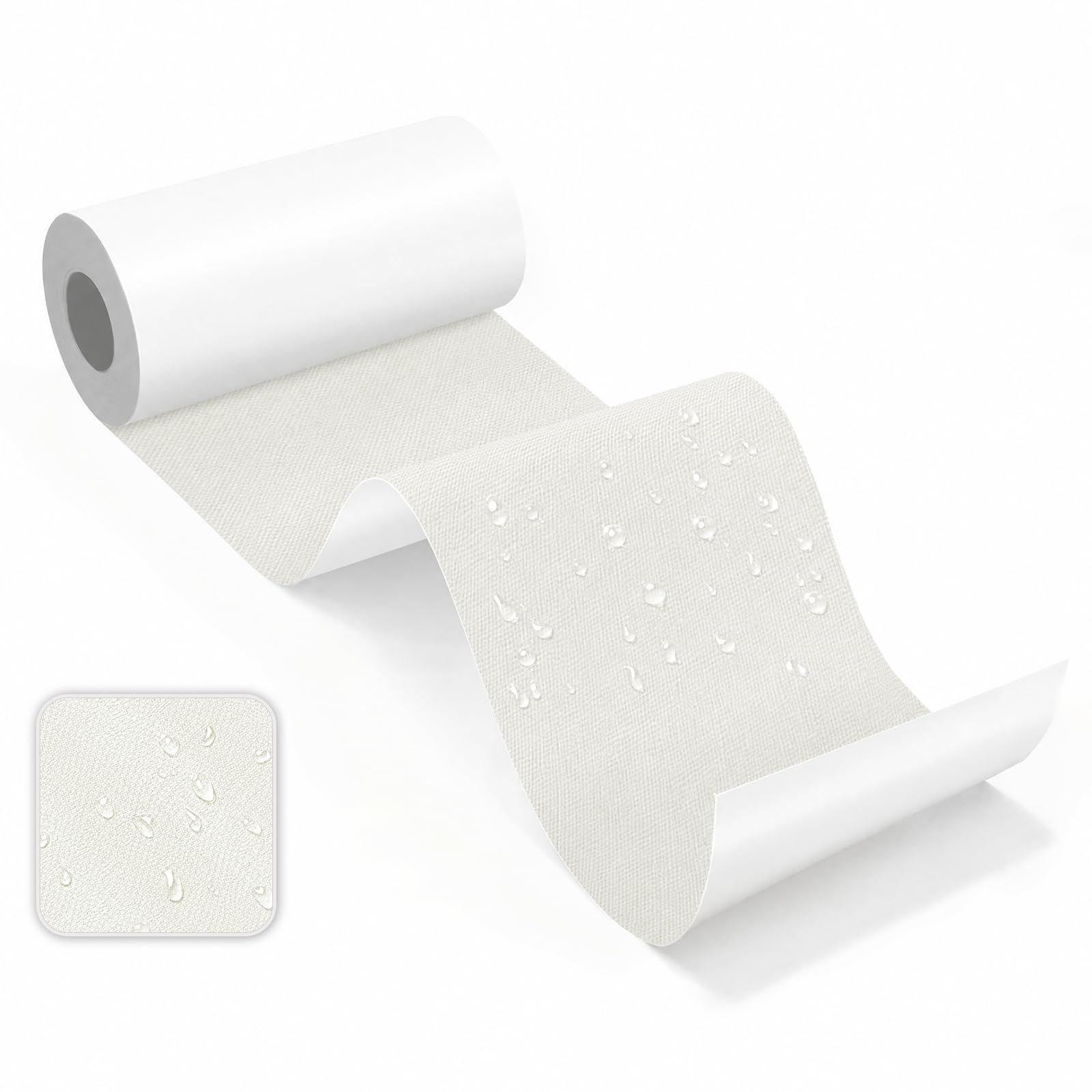 Skystuff Self-Adhesive Canvas Repair Tape, Heavy Duty Waterproof Fabric Repair Patches for Sofa, Chair, Awning, Tent, Clothes, Camping Outdoor Gear, Instant Strong Fix, 7.6x200cm, White