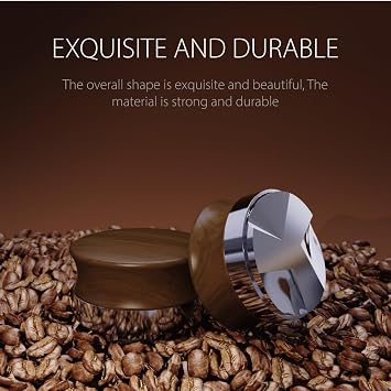 KYONANO 58mm Coffee Distributor, Espresso Distribution Tool, Adjustable Depth Espresso Tamper Leveler with Dalbergia Odorifera Wooden Handle Fits for 58mm Breville Gaggia E61 Portafilter