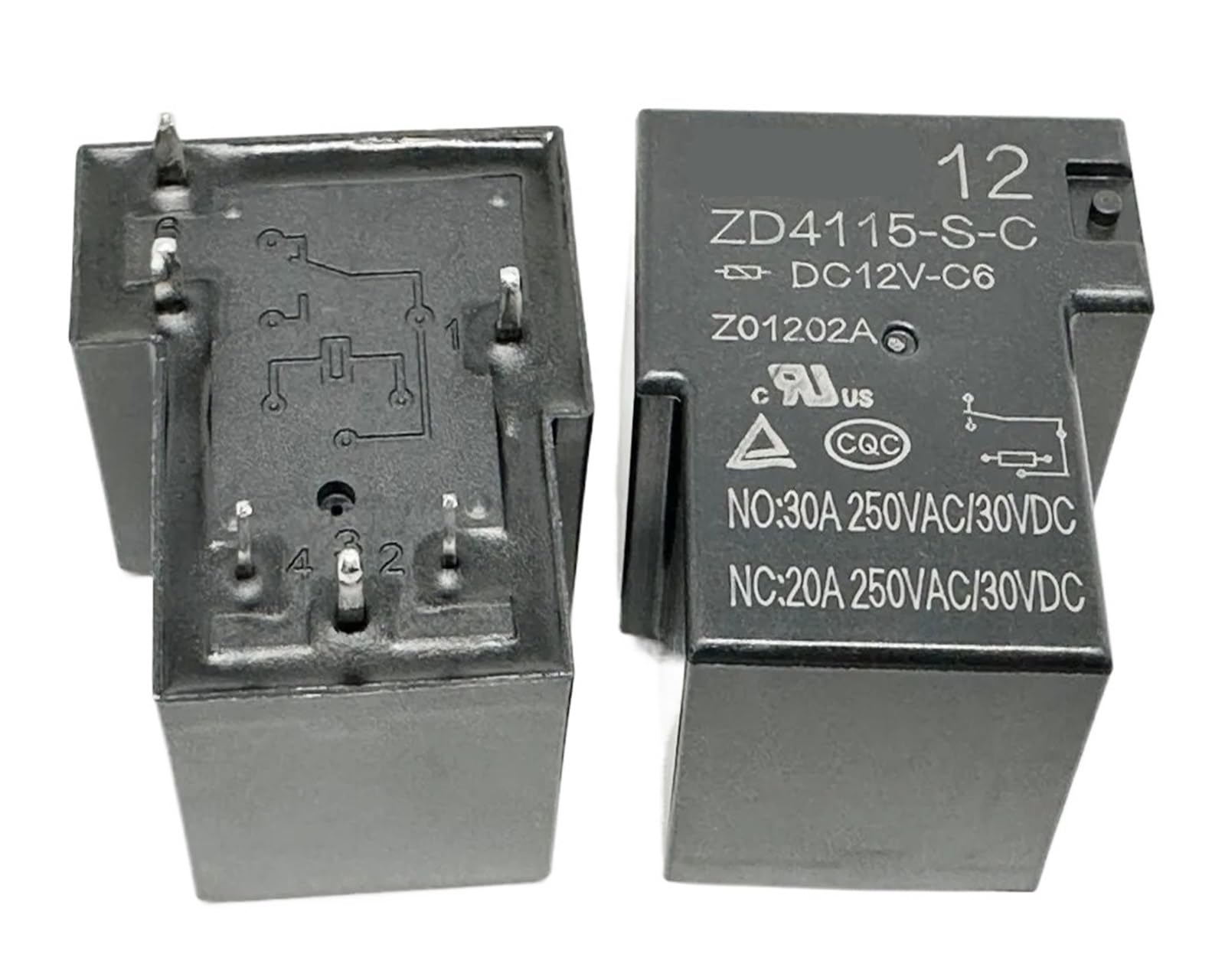 Relé ZD4115-SC DC12V-C6 de 6 pines y 30A componente electrónico de conmutación T90 3