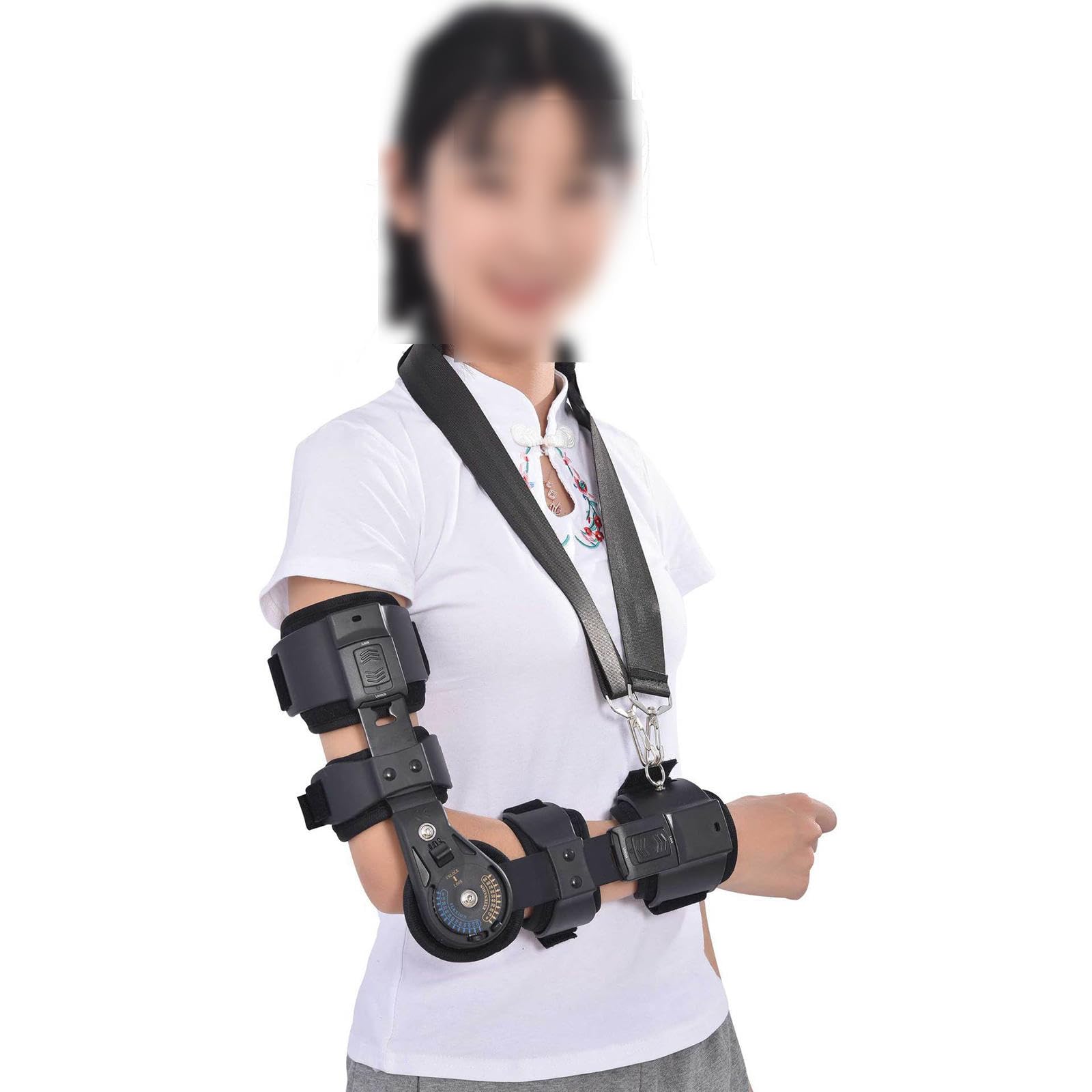 Tutore Fisso per Gomito per Uomo Donna Adulto, Immobilizzatore per Stecca Gomito Regolabile per Lussazione o Lussazione Del Gomito e Lesioni Dei Tessuti Molli, Supporto per Tutore,right