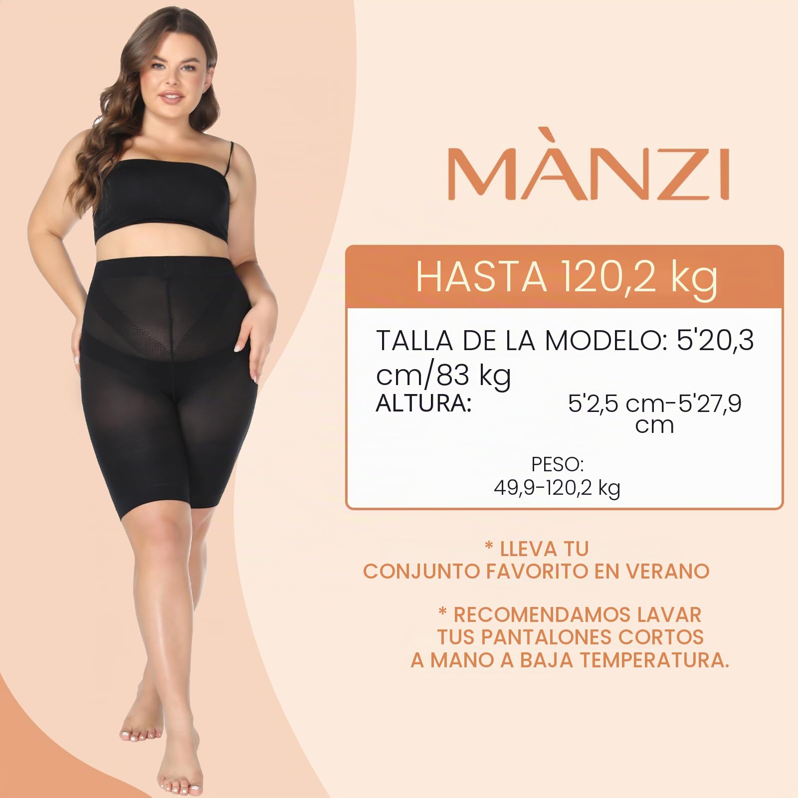 MANZI Pantalones cortos antirozaduras para mujer, ropa interior, pantalones cortos de seguridad, 3 unidades