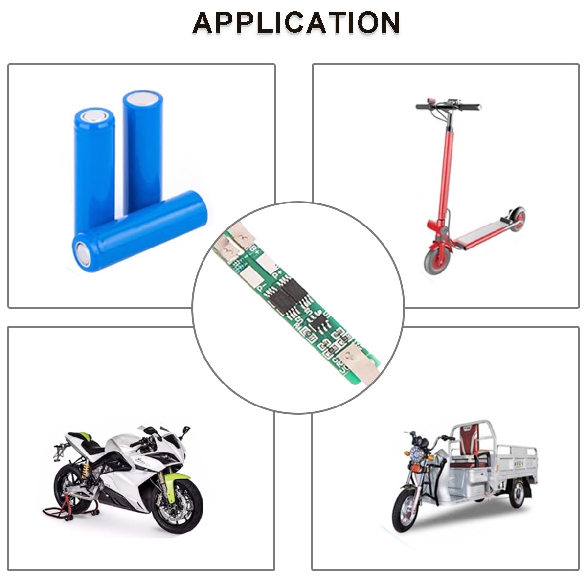 10pcs 2S 7.4V 18650 Scheda di protezione 3A BMS Scheda di protezione per batteria agli ioni di litio Protezione multicircuito, con bande di nichel Modulo di ricarica