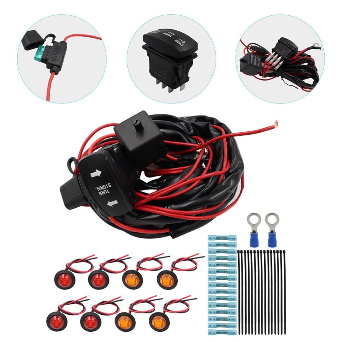 ORFOFE Kit Utv Interruttore 12v Atv Indicatori di Direzione
