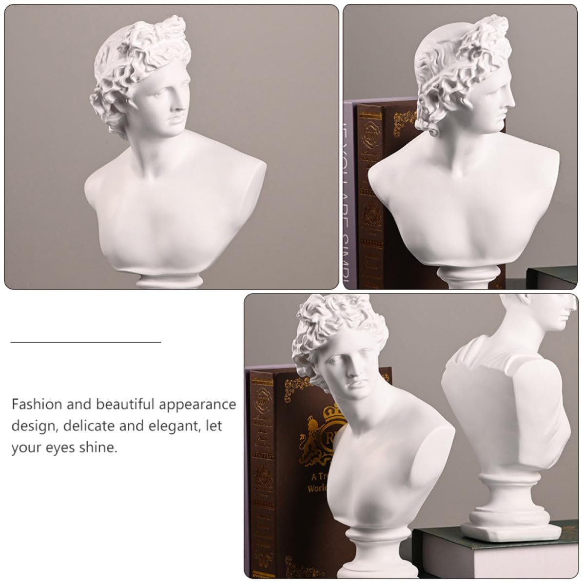 Gadpiparty David Statue als Kopf Ornament aus Kunstharz für Heimdekoration