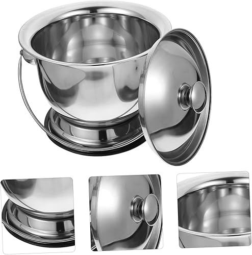 Miniatura 6 de Cubo de orina de acero inoxidable para botella de orina masculina, bandeja de cama, orinales de mano para orinales para hombres, urinarios para