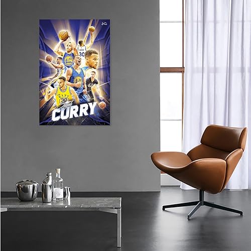 Miniatura 3 de ZEBE Póster impreso de Stephen Curry de Stephen Curry, superestrella del baloncesto Stephen Curry, póster de Golden State Warriors, gran regalo para